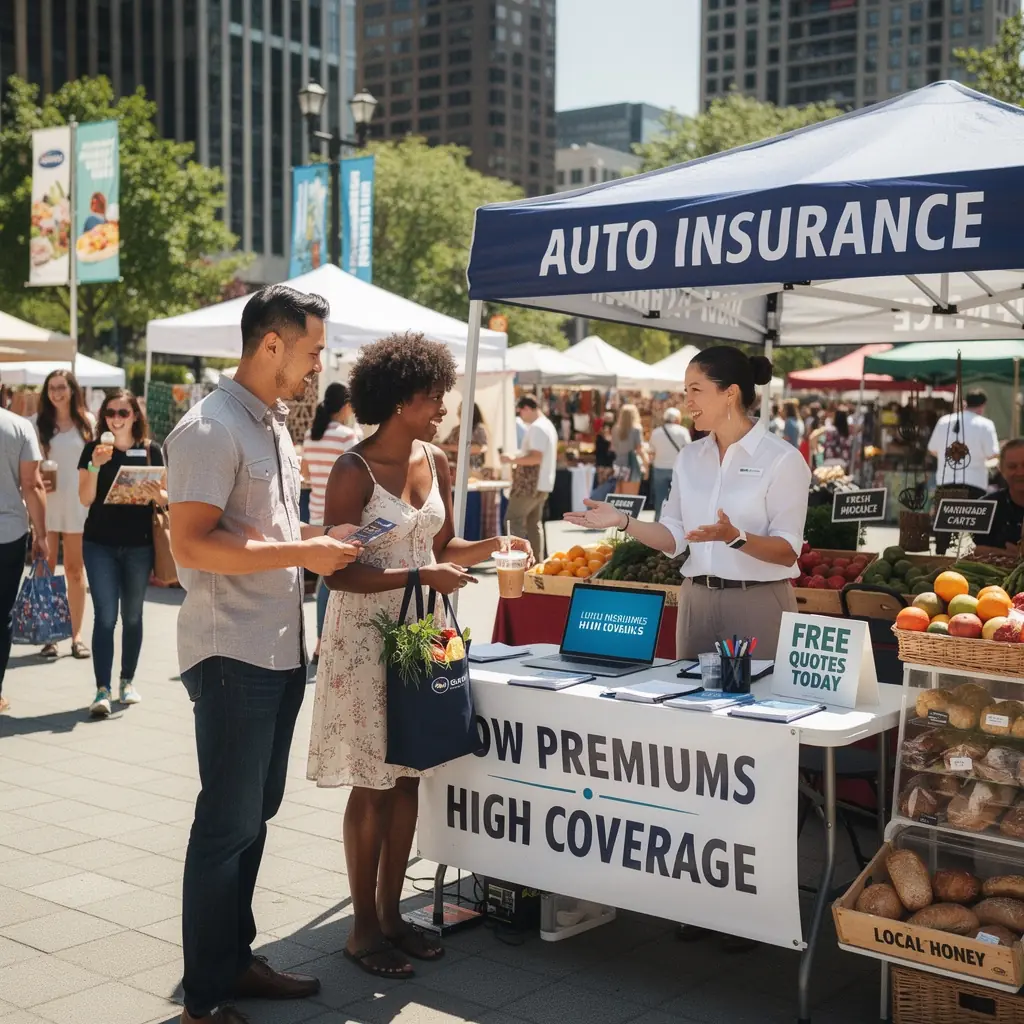 Rodzina szczęśliwie podróżująca samochodem, ciesząca się spokojem dzięki kompleksowej ochronie ubezpieczeniowej.