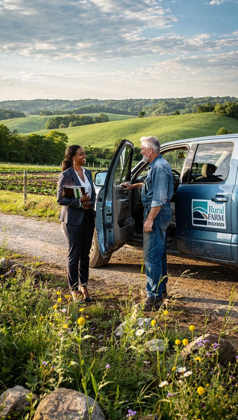 Zderzenie samochodowe z profesjonalnym doradcą ubezpieczeniowym omawiającym szczegóły polisy.